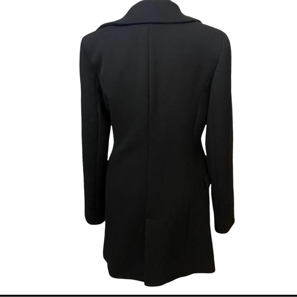 Zara black long fitted jacket with side zipper. - Picture 3 of 3